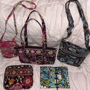 Lot of 5 Vera Bradley shoulder bag, two crossbody’s, iPad case & journal cover